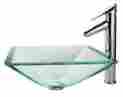 67257 Model Three Kef Clear Aquamarine Glass Vessel Sink Decus Bathroom Faucet Id