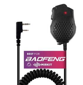 Uv-82l Baofeng 663701228311 Dual Ptt Design K2 Plug Speaker Mic For Uv-5r Series Uv-82 Uv-89 Gt-5