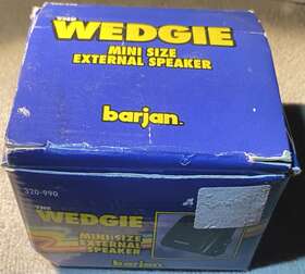 Barjan 320-990 Vintage Mini Size External Cb Radio Speaker The Wedgie New