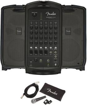 P-52s Fender 810160682646 Powered Bluetooth Xlr Portable Pa System With Microphone Kit - Black