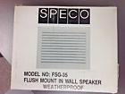 Fsg-35 Speco Technologies Weatherproof Flush Mount Wall Speaker New In Box