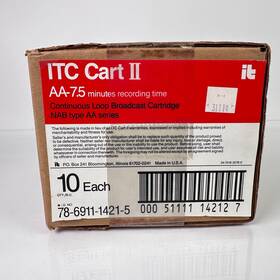 78-6911-1421-5 Itc New Cart Ii Continuous Loop Broadcast Cartridge Box Of 10