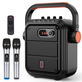 Km66 Jyx Party Karaoke Machine System With 2 Microphones Hd Stereo Bluetooth Speaker