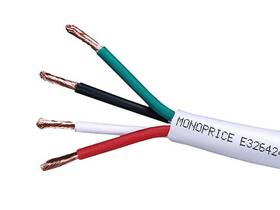 Monoprice 104040 Rated Speaker Wire - Cl2 4-conductor 250 Feet White