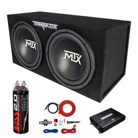 Sm-1200.1 Mtx Tne212d Cpbk2 12 Inch 1200w Max Car Audio Dual Loaded Subwoofer Set With Amplifier