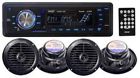 Plmrkt14bk Player Speaker 6.5 Stereo Mp3 Fm Package Radio Marine " Boat 4x