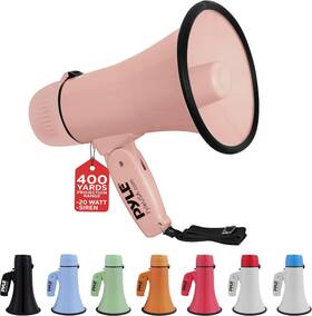 Pyle 842893164915 20w Megaphone Bullhorn Speaker - Pink Open Box