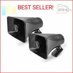 Pyle Phsp4bk 6 Inch Portable Pa Horn Speaker For Indoor/outdoor Use 50w Peak Power Black