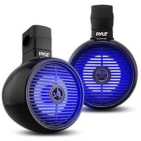 Plmrwk63bk Pyle 6.5 Inch 200w Marine Wakeboard Speakers With Built-in Led Lights - Black