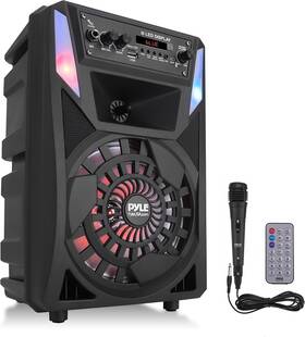 Pphp818b Pyle 300 W 8 Inch Rechargeable Portable Bluetooth Pa Speaker Open Box