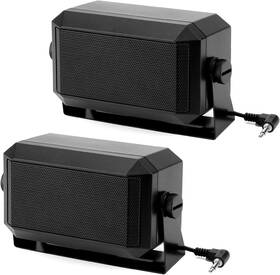 Qwork 705353811678 5w External Communications Speaker - 2 Pack 8 Ohms With 3.5mm Plug For Ham