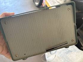 Hs-1651 Radio Shack Speaker Driver Wired Metal Green Silver Rectangular