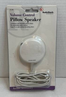 Radioshack 040293162962 Vintage Radio Shack 33-209 Volume Control Pillow Speaker New In Package