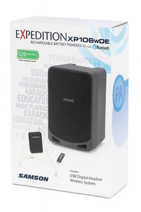 Saxp106wde Samson Expedition Xp106wde Rechargeable Battery Powered Bluetooth Pa
