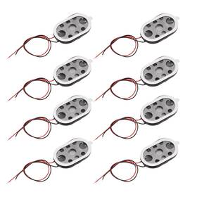 Uxcell 041814547411 1w 8 Ohm Mini Diy Magnetic Speaker Replacement Loudspeaker 15mmx24mm 8pcs