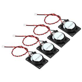 Uxcell 617662898434 4 Pcs 2w 8 Ohm Metal Shell Square Internal Magnet Speaker With 120mm Wire