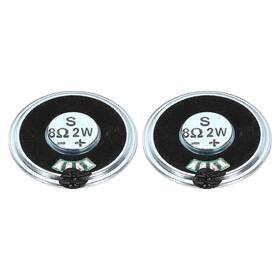 Uxcell 617662898458 2 Pcs 2w 8 Ohm Small Speakers Metal Shell Round Internal Micro Magnet Speaker