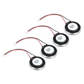 Uxcell 617662898540 4 Pcs 2w 8 Ohm Metal Shell Round Internal Magnet Speaker With 60mm Terminal Wire