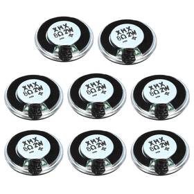 Uxcell 617662898588 8 Pcs 2w Ohm Small Speakers Metal Shell Round Internal Micro Magnet Speaker