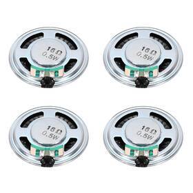 Uxcell 617662898618 4 Pcs 0.5w 16 Ohm Small Speakers Metal Shell Round Internal Micro Magnet Speaker