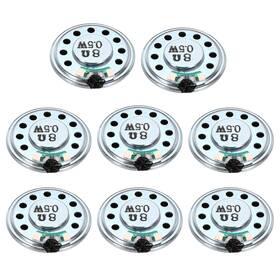 Uxcell 617662898625 8 Pcs 0.5w Ohm Small Speakers Metal Shell Round Internal Micro Magnet Speaker