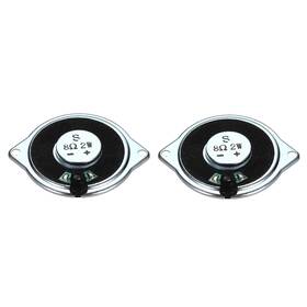Zaplyte 617662898496 2 Pcs 2w 8 Ohm Small Speakers Metal Ear Shell Internal Micro Magnet Speaker