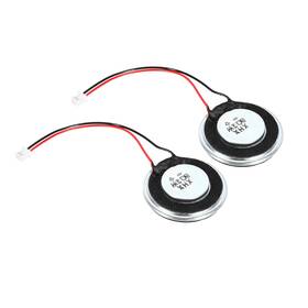 Zaplyte 617662898533 2 Pcs 2w 8 Ohm Metal Shell Round Internal Magnet Speaker With 60mm Terminal Wire