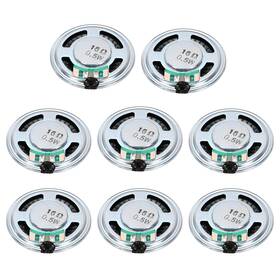 Zaplyte 617662898595 8 Pcs 0.5w 16 Ohm Small Speakers Metal Shell Round Internal Micro Magnet Speaker