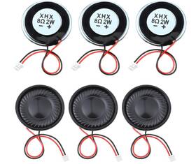 Pkudn9fz Zyghjort 6 Pcs 2w 8 Ohm Round Metal Shell Micro Speakers For Mp3 Mp4 Audio Replacement