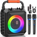 Jyx Karaoke Machine System With 2 Mics Bluetooth 5.0 Speaker For Camping Party. Fixed Price $59.99.