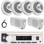 Pyle Usb Aux White Receiver, 2X 8'' 180W Speakers, 3.5'' 200W 3-WAY. Fixed Price $150.99.
