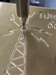 Antenna Tower Ham Radio Master Template Brass Engraving For New Hermes Font Tray. Fixed Price $28.00.