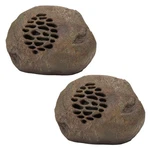 Solar Bluetooth Rock Speaker 50 Foot Range Weather Resistant Brown Alpine Tall. Fixed Price $259.99.