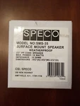Speco SMS-35 Surface Mount Weatherproof 3-1/2" Speaker. Fixed Price $19.95.