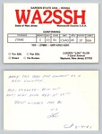 Ham Radio Qsl Qso Postcard WA2SSH, Neptune, New Jersey, Usa. Fixed Price $13.99.
