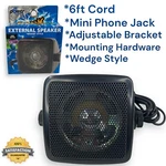 Lynco Powercomm Cb External Speaker Wedge Style Mini Phone Jack, 6FT Cord Nib. Fixed Price $19.99.