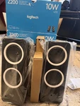 Logitech Z200 10W Multimedia Speakers, Pair - Black. Fixed Price $30.00.