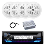Jvc Marine Bluetooth Cd Receiver, 4X 4'' 100W Speakers, Amp, Antenna. Fixed Price $278.49.