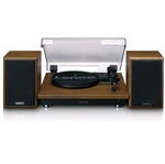Lenco LS-100WD Record Player W/2 External Speakers, Wood, 33-45-78 Rpm Bluetooth. Fixed Price $130.00.