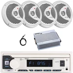 Pyle Boat Stereo Usb Receiver, 4X 8'' 180W Max Speakers, Channel Amplifier. Fixed Price $176.99.