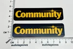 Community Loudspeaker Grill Badge Custom Aluminum Pair. Fixed Price $10.00.