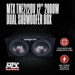 Mtx TNE212D Dual Inch 1200W Sealed Subwoofer Enclosure. Fixed Price $135.00.