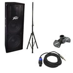Peavey Pv 215 Pro Dj 1400W Passive Dual 15" Speaker Speakon Cable Tripod Stand. Fixed Price $566.92.
