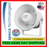 Speco ASPC20W 6" Weatherproof Pa Speaker Horn 12V Mobile Public Address. Fixed Price $56.95.