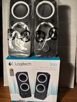 Logitech Z200 10W Multimedia Speakers, Pair - Black Nib. Fixed Price $30.00.
