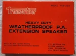 Vintage Transcriber Heavy Duty Weatherproof P.a. Extension Speaker 8 Ohm 5W Nos. Fixed Price $10.00.