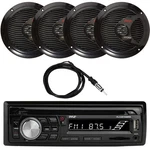 Pyle PLCDBT95 1-DIN Marine Bluetooth MP3 Receiver, 4X 6.5" 150W Max Speakers. Fixed Price $169.49.