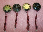 Qty (4) 28MM Round Magnetic Speakers 32 Ohm 0.5W 10" Wires Mylar Cone 4413M Rdi. Fixed Price $7.99.