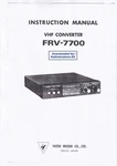 Operating Instructions For Yaesu FRV-7700. Fixed Price $9.91.