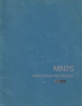 *genuine Original Drake MN-75 Antenna Matching Network Instruction Manual*. Fixed Price $19.99.